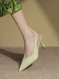 Momentlover Solid Color Sandals Pumps