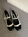 Momentlover Split-Joint Round-Toe Round Cut Mary Janes