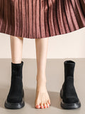 Momentlover Split-Joint Round-Toe Boots