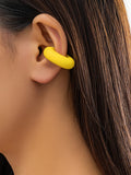 Momentlover Solid Color Geometric Ear Clip