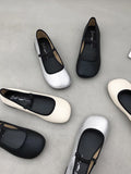 Momentlover Split-Joint Shallow Cut Round-Toe Mary Janes Flat Shoes