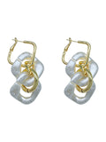 Momentlover Stylish Statement Chains Geometric Earrings