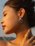 Momentlover Rhine Stones Geometric Earrings Accessories