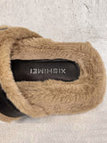 Momentlover Velvet Split-Joint Slippers