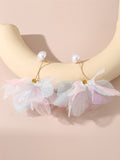 Momentlover Three-Dimensional Flower Drop Earrings