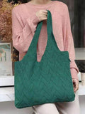 Momentlover Casual Weave Solid Color Bags Accessories