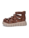 Momentlover Casual Hollow Gladiator Shoes Platform Sandals