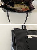 Momentlover Simple Solid Color PU Bags Accessories