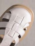 Momentlover Round-Toe Hollow Sandals Platform Shoes Gladiators