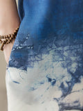 Momentlover Printed Short Sleeves Loose Round-neck Maxi Dresses