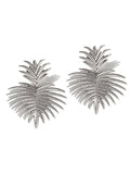Momentlover Solid Color Leaves Shape Drop Earrings