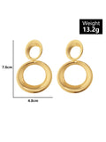Momentlover Statement Hollow Solid Color Geometric Earrings Accessories