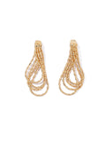 Momentlover Brass Stylish Selection Tasseled Drop Earrings