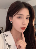 Momentlover Vintage Asymmetric Sun Moon Shape  Earrings
