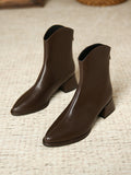 Momentlover Zipper Split-Joint Pointed-Toe Chelsea Boots Boots