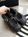 Momentlover Round-Toe Round Cut Mary Janes