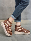 Momentlover Casual Hollow Gladiator Shoes Platform Sandals