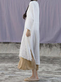 Momentlover Soft Ruffled Simple Solid Midi Dresses