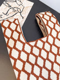 Momentlover Rhombus Woven Handbag Bags Accessories