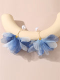 Momentlover Three-Dimensional Flower Drop Earrings