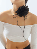 Tied Three-Dimensional Flower Waist Chain Accessories Necklaces Accessories