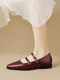 Momentlover Split-Joint Shallow Cut Pointed-Toe Flat Shoes