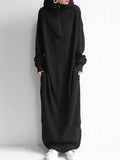 Momentlover Simple Loose 2 Colors Long Dress
