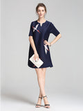 Momentlover Original Elegant Crane Printed Mini Dress