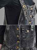 Momentlover Original Sleeveless With Pocket Denim Dress