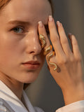 Momentlover Solid Color Snake Shape Rings Accessories