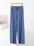 Momentlover Solid Color Loose Modal Wide-Leg Casual Pants
