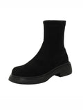Momentlover Split-Joint Round-Toe Boots