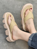 Momentlover Split-Joint Wedges & Flatform Shoes Slippers