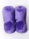 Momentlover Solid Color Round-Toe Keep Warm Boots