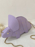 Momentlover Zipper Rivet Chains Animal Shape Crossbody Bags