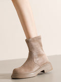 Momentlover Split-Joint Round-Toe Boots