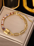 Momentlover Rhine Stones Geometric Adjustable Bracelet Accessories