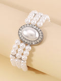 Momentlover Rhine Stones Geometric Chains Adjustable Bracelet Accessories