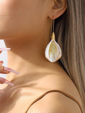 Momentlover Flower Shape Drop Earrings
