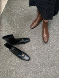 Momentlover Square-Toe Split-Joint Boots