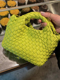 Momentlover Woven Solid Color Handbags Bags