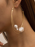 Momentlover Normcore Tasseled Pearl Ear-Ring