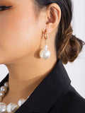 Momentlover Beaded Pearls Earrings Accessories Drop Earrings