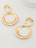 Momentlover Statement Hollow Solid Color Geometric Earrings Accessories