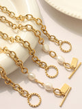 Momentlover Leisure Fashion Simple Geometric Pearl Alloy Bracelet Accessories