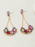 Momentlover Statement Contrast Color Geometric Earrings Accessories