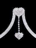 Momentlover Statement Rhinestone Alloy Heart Shape Body Chain Accessories
