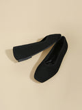 Momentlover V-Cut Solid Color Pointed-Toe Flats