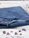 Momentlover Loose Button Split-side Jeans Long Dress