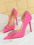 Momentlover Shallow Cut Pointed-Toe Scarpin Salto Pumps